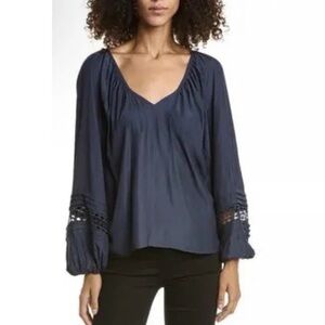 Ramy Brook Blue‎ Silk Blouse size Small